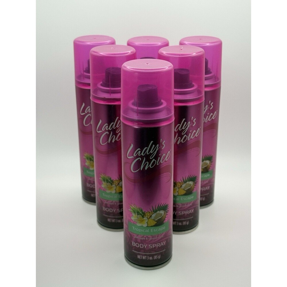 6 Lady's Choice Tropical Escape Body Spray 3oz